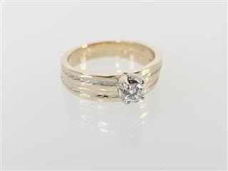 Lady's Diamond Wedding Set .25 CT. 14K Yellow Gold 5.3g Size:6.5